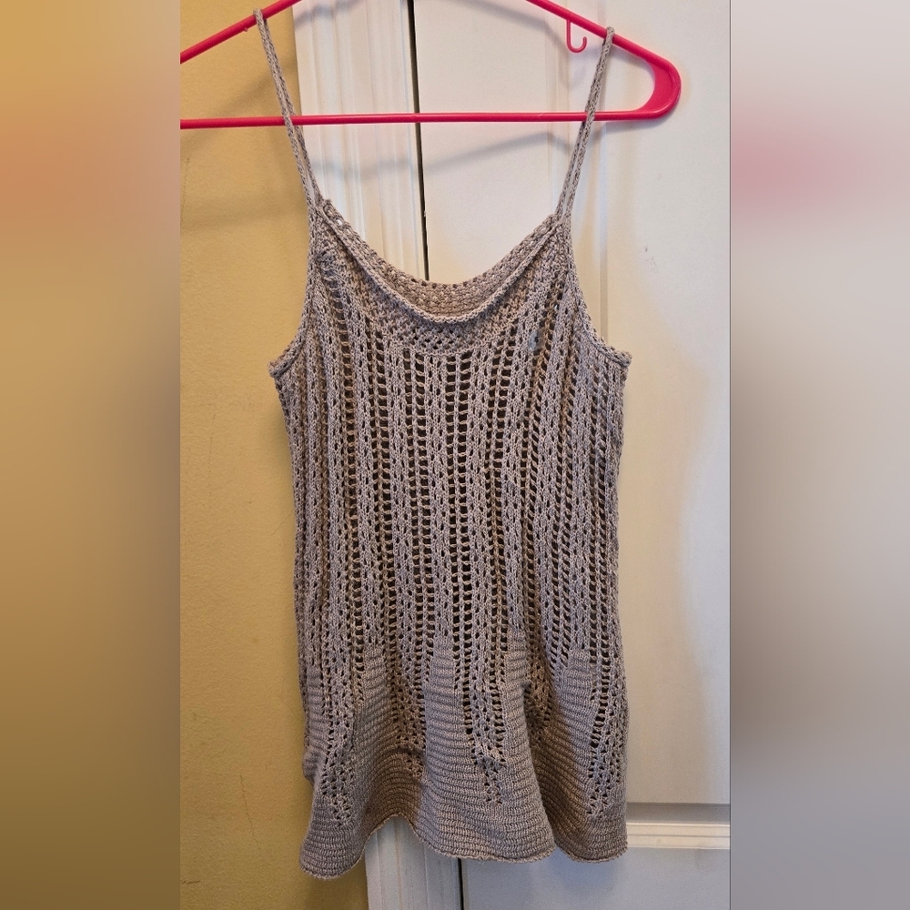 Express Women's  Tan Crotchet Sleeveless Camisole NWOT Festival Vibes